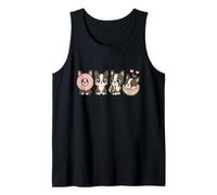 Kawaii Boston Terrier Puppy Squad Cute Donut Bowl Mochila A Camiseta sin Mangas