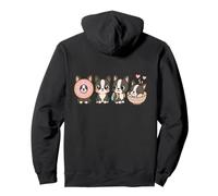 Kawaii Boston Terrier Puppy Squad Cute Donut Bowl Mochila A Sudadera con Capucha