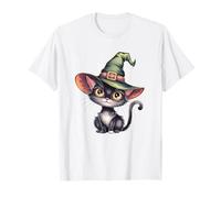 Kawaii Bruja Gato Paranormal Creepy Mago Mamá Papá Wicca Camiseta