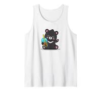 Kawaii Bubble Boba Milk Tea Formosa Bear Taiwan Travel Camiseta sin Mangas
