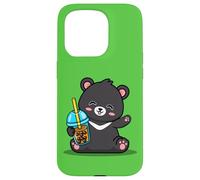 Kawaii Bubble Boba Milk Tea Formosa Bear Taiwan Travel Carcasa para iPhone 15 Pro