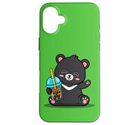 Kawaii Bubble Boba Milk Tea Formosa Bear Taiwan Travel Carcasa para iPhone 16 Plus