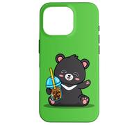 Kawaii Bubble Boba Milk Tea Formosa Bear Taiwan Travel Carcasa para iPhone 16 Pro