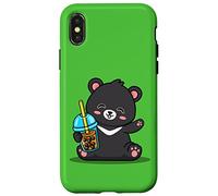 Kawaii Bubble Boba Milk Tea Formosa Bear Taiwan Travel Carcasa para iPhone X/XS