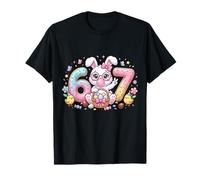 Kawaii Bunny 6 7 Girl Easter Eggs Donut Balloon Camiseta
