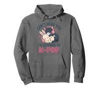 Kawaii Bunny Cat KPOP no Puede oírte Escuchar Escuchar K Pop Girl Sudadera con Capucha