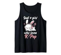 Kawaii Bunny K-Pop: Solo una Chica Que ama K-Pop Girl Camiseta sin Mangas