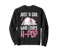 Kawaii Bunny K-Pop: Solo una Chica Que ama K-Pop Girl Sudadera