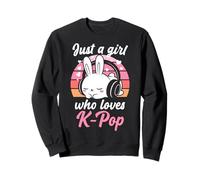 Kawaii Bunny K-Pop: Solo una Chica Que ama K-Pop Girl Sudadera