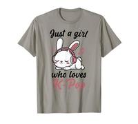Kawaii Bunny KPOP Just A Girl Who Loves K-Pop Pop Girl Camiseta