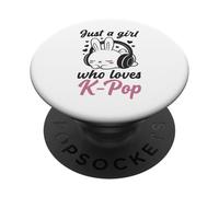 Kawaii Bunny KPOP Just A Girl Who Loves K-Pop Pop Girl PopSockets PopGrip Adhesivo