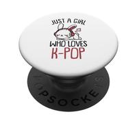 Kawaii Bunny KPOP Just A Girl Who Loves K-Pop Pop Girl PopSockets PopGrip Adhesivo