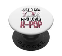 Kawaii Bunny KPOP Just A Girl Who Loves K-Pop Pop Girl PopSockets PopGrip Adhesivo