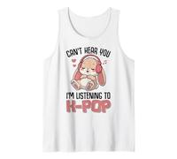 Kawaii Bunny KPOP no te Escucha Escuchando a K Pop Girl Camiseta sin Mangas