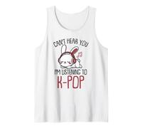 Kawaii Bunny KPOP no te Escucha Escuchando a K Pop Girl Camiseta sin Mangas