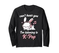 Kawaii Bunny KPOP no te Escucha Escuchando a K Pop Girl Manga Larga