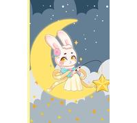 Kawaii Bunny Moon Notebook - Cute Starry Night Journal for Writing & Drawing | 6” x 9” Lined Pages: Adorable Pastel Bunny Holding a Star | 80 Lined Pages for Journaling, School, and Creative Writing