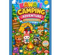 Kawaii camping Adventure colouring & activity book for children: Cute Outdoor Adventures, Forest Friends, Camping Fun, Mazes, Games & Creative Activities for Boys and Girls Ages 4-8