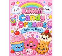 Kawaii Candy Dreams Coloring Book: Cute and Easy Sweet Treats to Color for Kids Ages 4-8