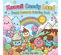 Kawaii Candy Land: Happy Desserts Coloring Book | Cute Kawaii Coloring Book for Kids, Teens and Adults Featuring 40 Adorable Dessert Designs, Sweet ... Land Scenes and Relaxing Stress Relief Art