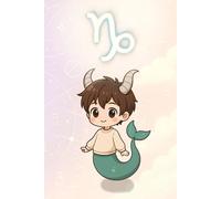 Kawaii Capricorn with Chibi Boy: Cute Zodiac Sign Lined Notebook for Boys, School, Journaling, and Gift Ideas