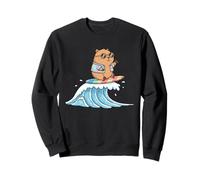 Kawaii Capybara Catching The Wave Sudadera