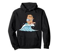 Kawaii Capybara Catching The Wave Sudadera con Capucha
