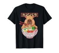 Kawaii Capybara Comer Ramen Fideos Bowl Retro Anime Lover Camiseta