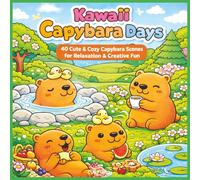 Kawaii Capybara Days: Bold & Easy Colouring Book with 40 Cute Cozy Capybara Scenes: 40 Cute & Cozy Capybara Scenes for Relaxation & Creative Fun (Kawaii Colouring Collection)