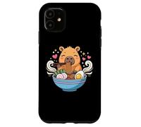 Kawaii Capybara Eating Ramen Noodles Cute Capybara Boy Girl Carcasa para iPhone 11