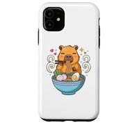 Kawaii Capybara Eating Ramen Noodles Cute Capybara Boy Girl Carcasa para iPhone 11
