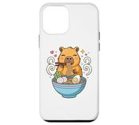Kawaii Capybara Eating Ramen Noodles Cute Capybara Boy Girl Carcasa para iPhone 12 Mini