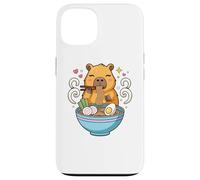 Kawaii Capybara Eating Ramen Noodles Cute Capybara Boy Girl Carcasa para iPhone 13