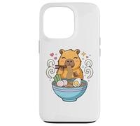 Kawaii Capybara Eating Ramen Noodles Cute Capybara Boy Girl Carcasa para iPhone 13 Pro