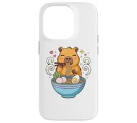 Kawaii Capybara Eating Ramen Noodles Cute Capybara Boy Girl Carcasa para iPhone 14 Pro