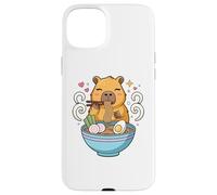 Kawaii Capybara Eating Ramen Noodles Cute Capybara Boy Girl Carcasa para iPhone 15 Plus