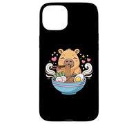 Kawaii Capybara Eating Ramen Noodles Cute Capybara Boy Girl Carcasa para iPhone 15 Plus