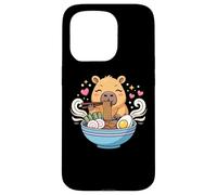 Kawaii Capybara Eating Ramen Noodles Cute Capybara Boy Girl Carcasa para iPhone 15 Pro