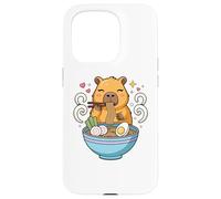 Kawaii Capybara Eating Ramen Noodles Cute Capybara Boy Girl Carcasa para iPhone 15 Pro