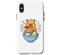 Kawaii Capybara Eating Ramen Noodles Cute Capybara Boy Girl Carcasa para iPhone X/XS