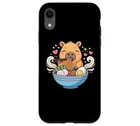 Kawaii Capybara Eating Ramen Noodles Cute Capybara Boy Girl Carcasa para iPhone XR