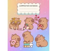 Kawaii Capybara Notebook - Wide Ruled: 120 Pages with Mirrored Layout and Adorable Capybaras. More Space to Write, Perfect for Girls (Kawaii Happy Minds Collection)