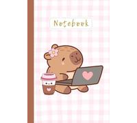 Kawaii Capybara Notebook with Coffee & Laptop | 120 Lined Pages | Cute Animal Journal for Kids, Teens & Adults | 6" x 9": Cozy Writing Diary for School, Work, Journaling & Creative Fun