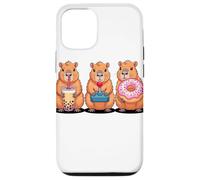 Kawaii Capybaras Té con Leche Video Game Gamer Donut Carcasa para iPhone 12/12 Pro