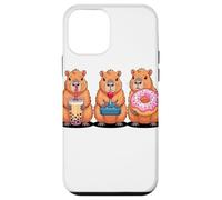 Kawaii Capybaras Té con Leche Video Game Gamer Donut Carcasa para iPhone 12 Mini
