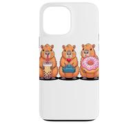Kawaii Capybaras Té con Leche Video Game Gamer Donut Carcasa para iPhone 13 Pro MAX