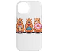 Kawaii Capybaras Té con Leche Video Game Gamer Donut Carcasa para iPhone 14