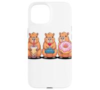 Kawaii Capybaras Té con Leche Video Game Gamer Donut Carcasa para iPhone 15