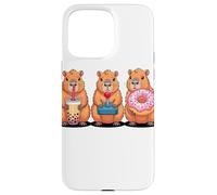 Kawaii Capybaras Té con Leche Video Game Gamer Donut Carcasa para iPhone 15 Pro MAX