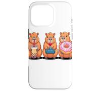 Kawaii Capybaras Té con Leche Video Game Gamer Donut Carcasa para iPhone 16 Pro